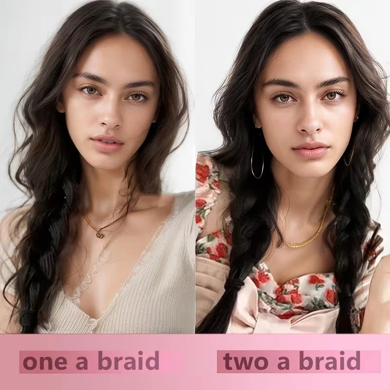 24-Inch Long Braided Ponytail Extension with Elastic Band - 10