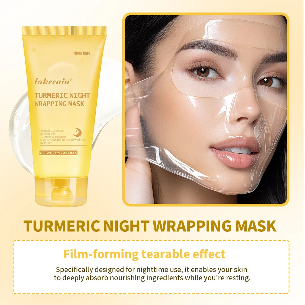 Turmeric Collagen Overnight Peel-Off Face Mask for Glowing Skin - 4