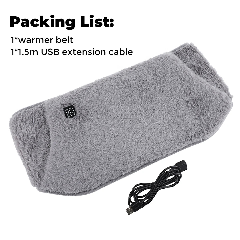 USB Electric Graphene Heated Waist Belt with Hand Warmer Pocket - 16