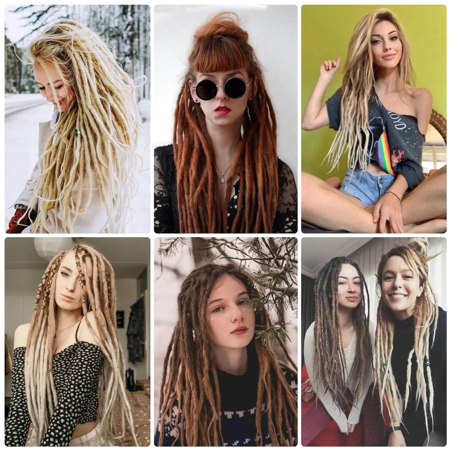 24-Inch Synthetic Dreadlock Extensions for Bohemian Styles - 5
