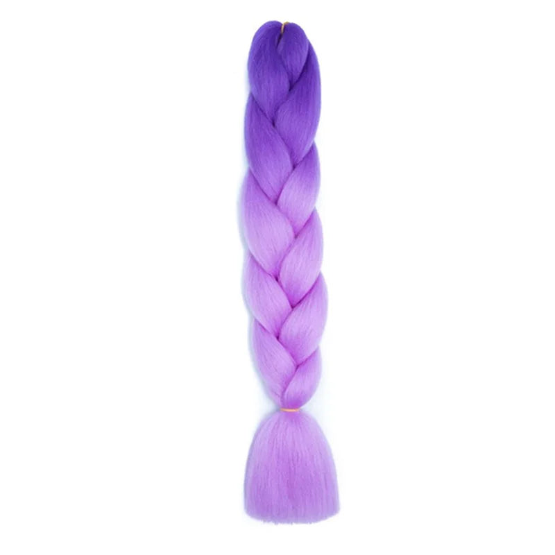 24-Inch Long Colorful Ombre Braiding Hair Extensions - 53