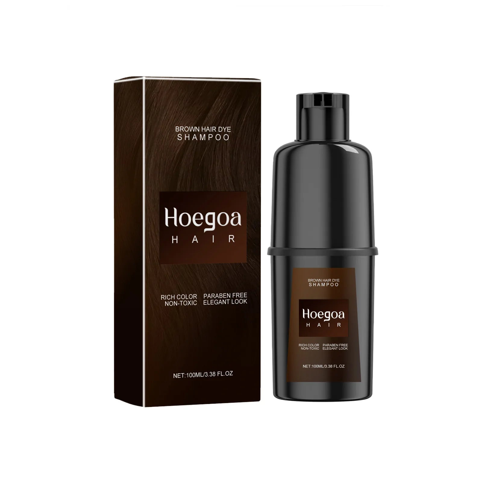 Instant Hair Color Dye Shampoo for Easy Grey Hair Coverage - 19