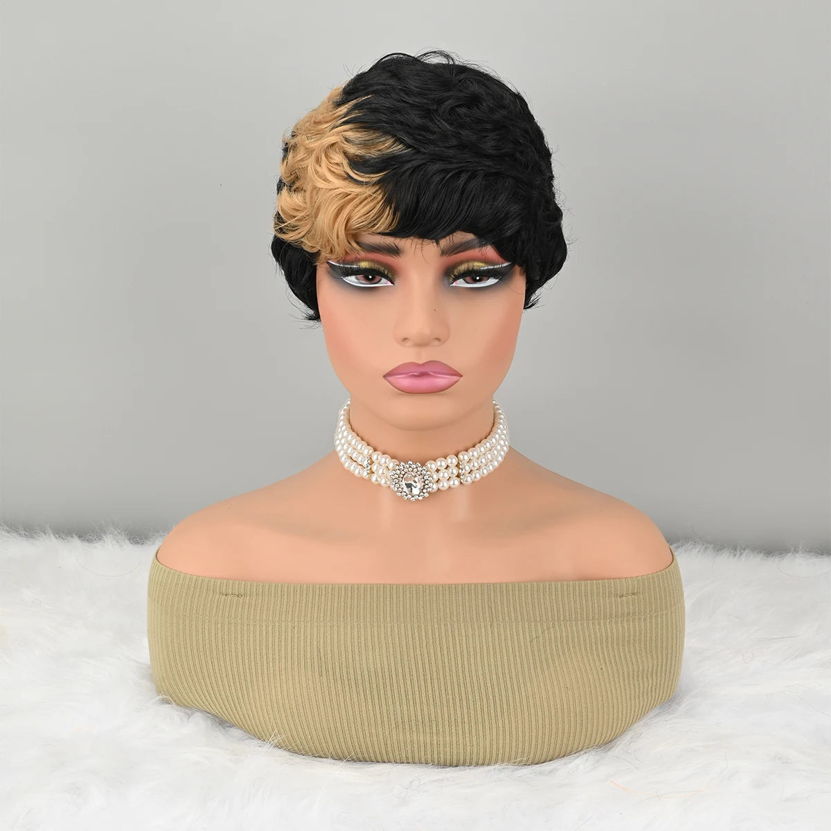 Short Pixie Cut Synthetic Wig for Daily Wear