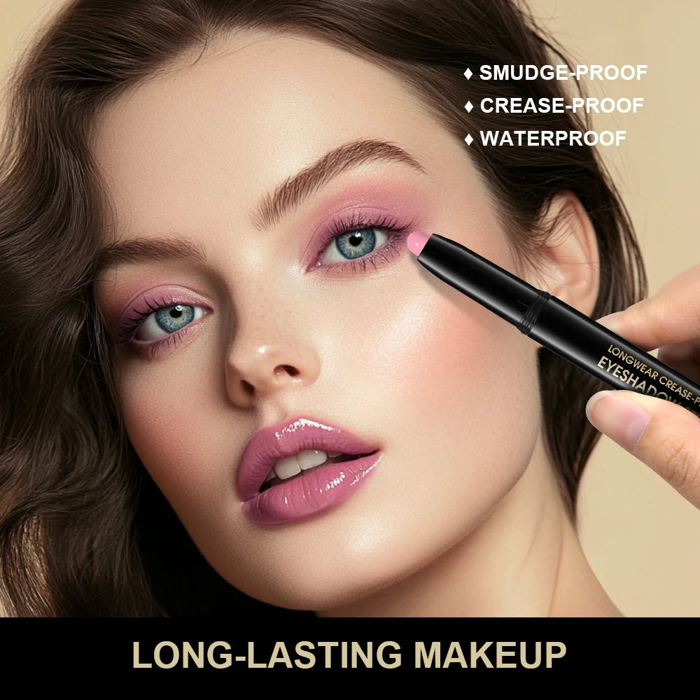 Longwear Waterproof Eyeshadow Pencil for All-Day Smudge-Proof Eye Makeup - 2