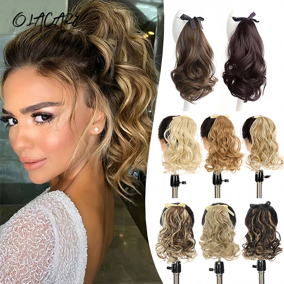 Wavy Curly Ribbon Ponytail Hair Extension