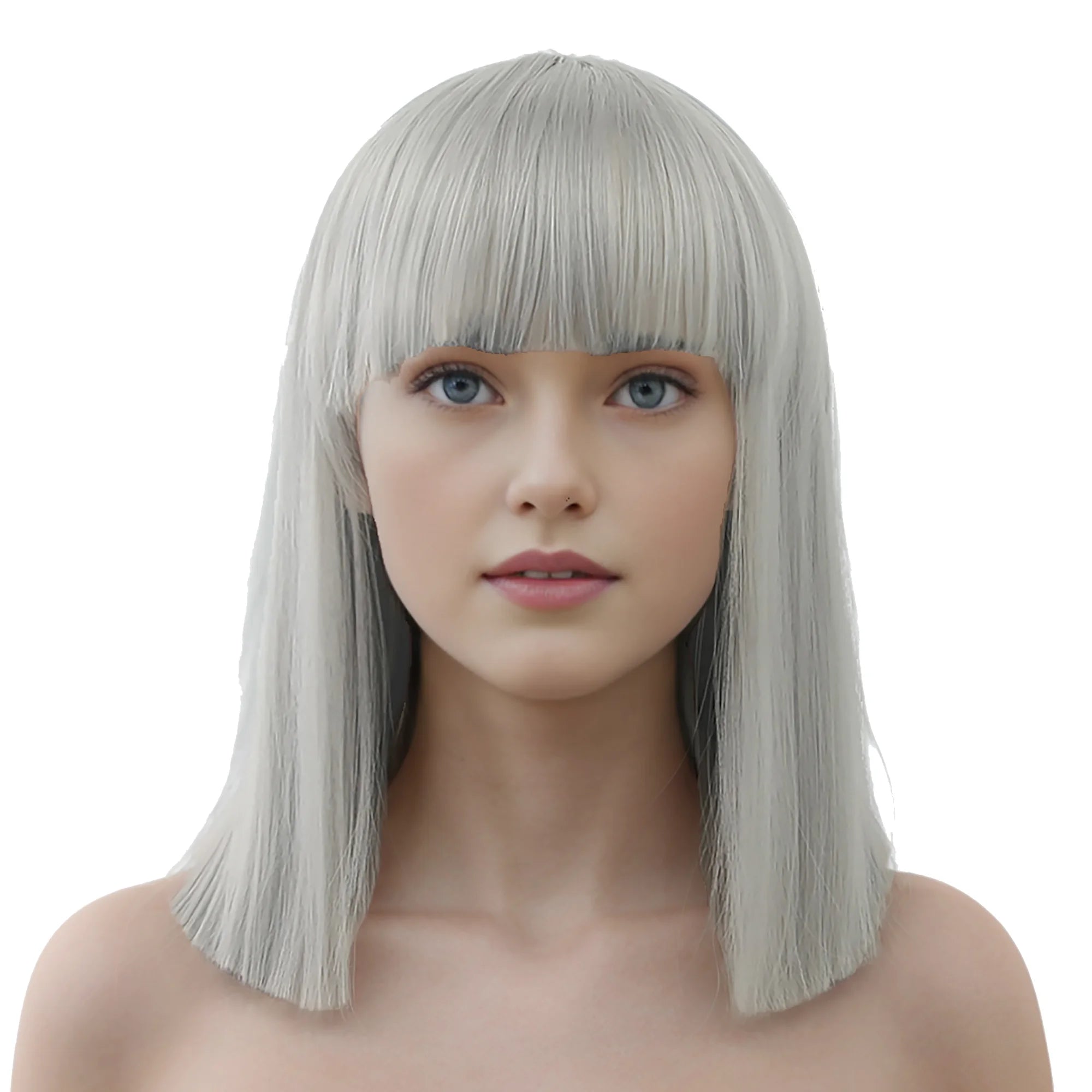 Short Straight Heat Resistant Synthetic Cosplay Wig - 8