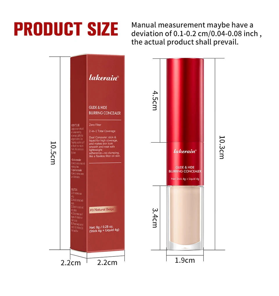 2-in-1 Blurring Concealer and Liquid Foundation for Flawless Full Coverage
