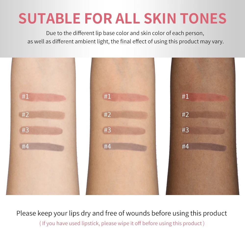 Peel-Off Tattoo Lip Liner for Long-Lasting Waterproof Smudge-Proof Color