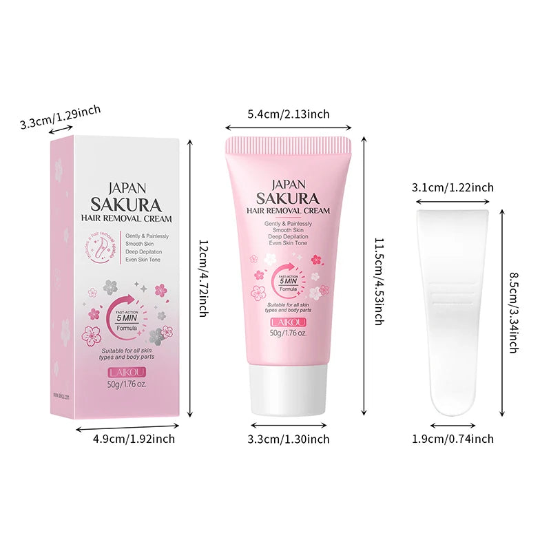 Painless Gentle Hair Removal Cream for Face and Body - 20