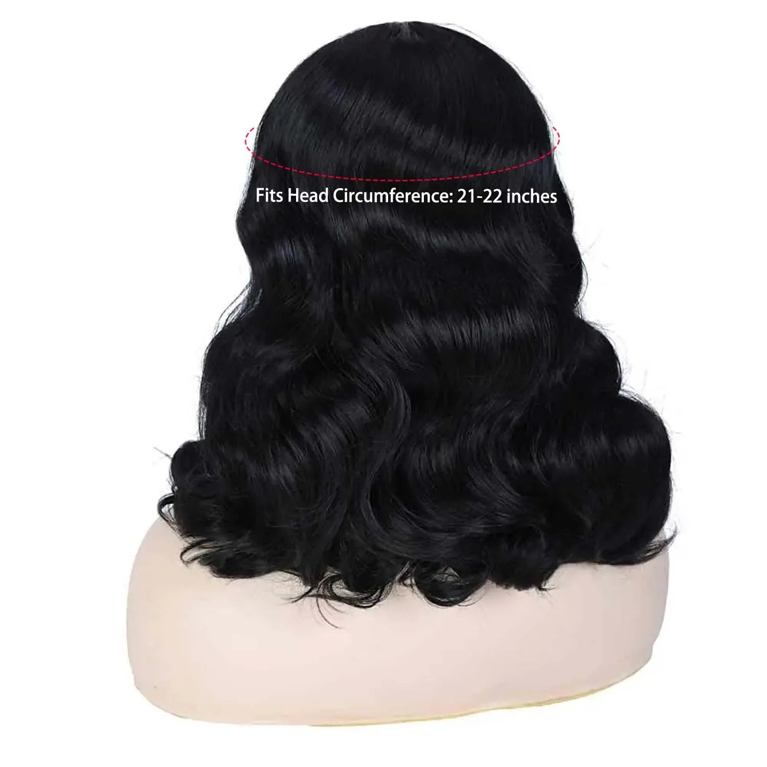 Short Curly Vintage Rockabilly Wig with Bangs - 4