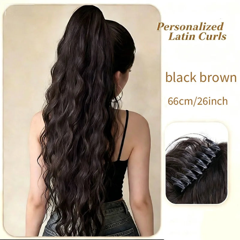 Wavy Claw Clip Ponytail Extension for Instant Volume - 12