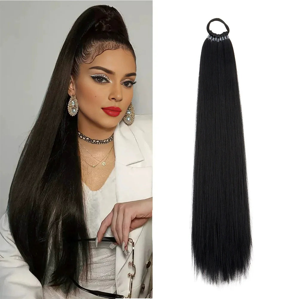 22-Inch Long Straight Synthetic Ponytail Extension