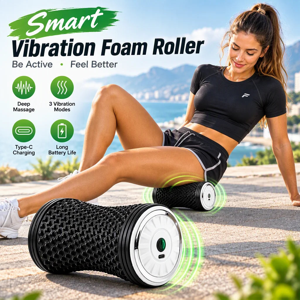 Electric Vibrating Massage Roller for Deep Muscle Recovery and Relief - 1