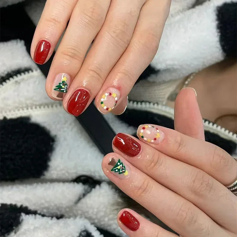 Festive Winter Snowflake Semi-Cured Gel Nail Wraps for Holiday Manicures