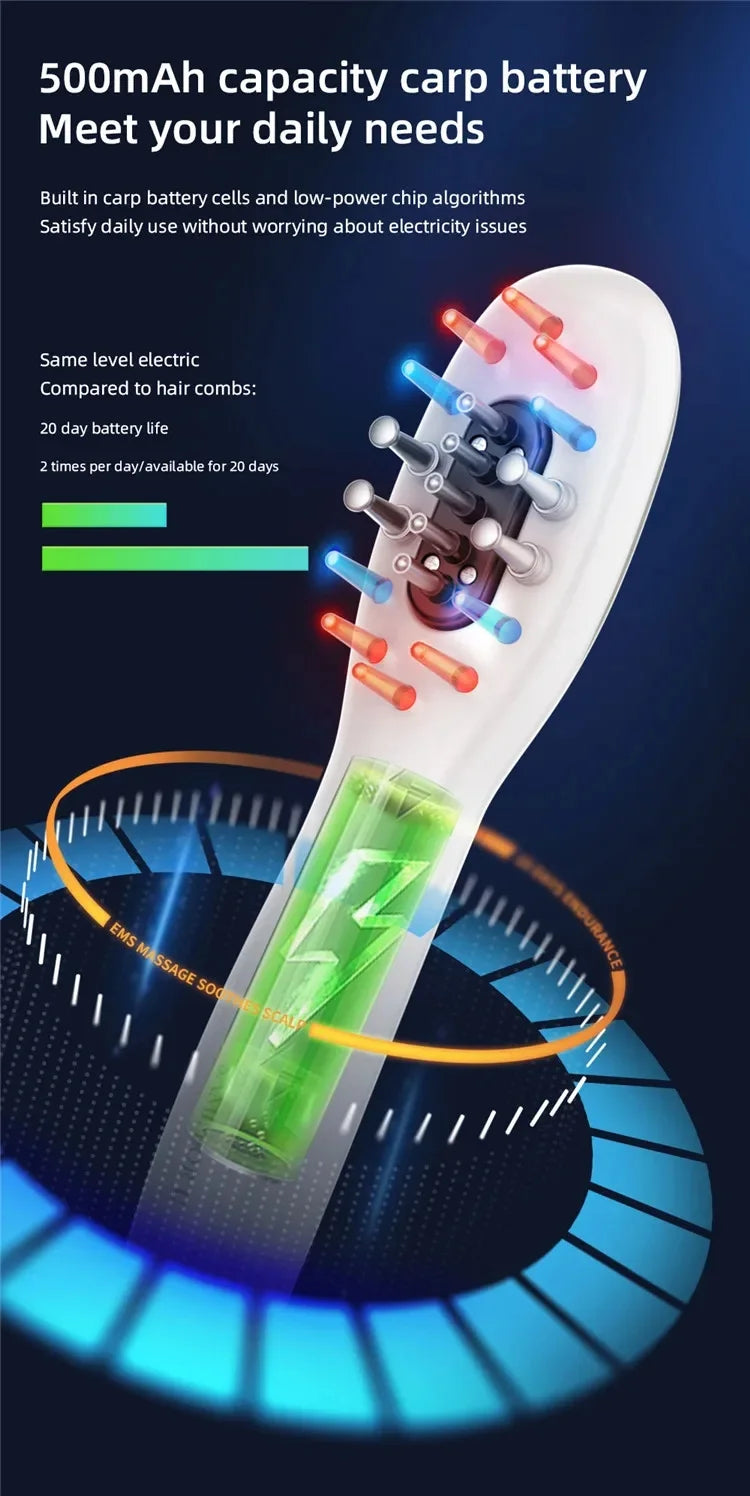 Electric EMS Scalp Massager and Hair Oil Applicator for Hair Growth - 9