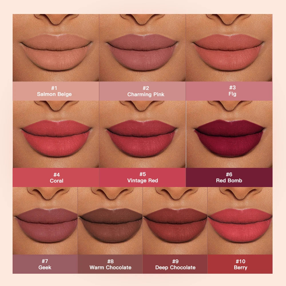 2-in-1 Velvet Matte Lip and Cheek Tint for Natural Daily Makeup - 2