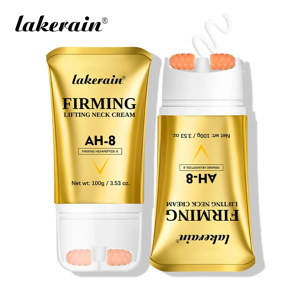 Firming and Lifting Neck Cream with Built-in Roller for Smooth Skin