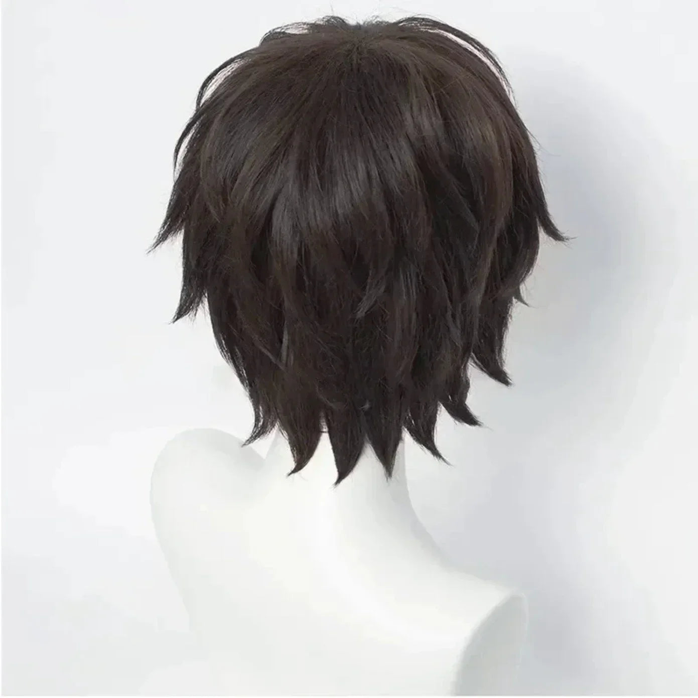 Short Brown Cosplay Wig for Anime Character Styling - 4