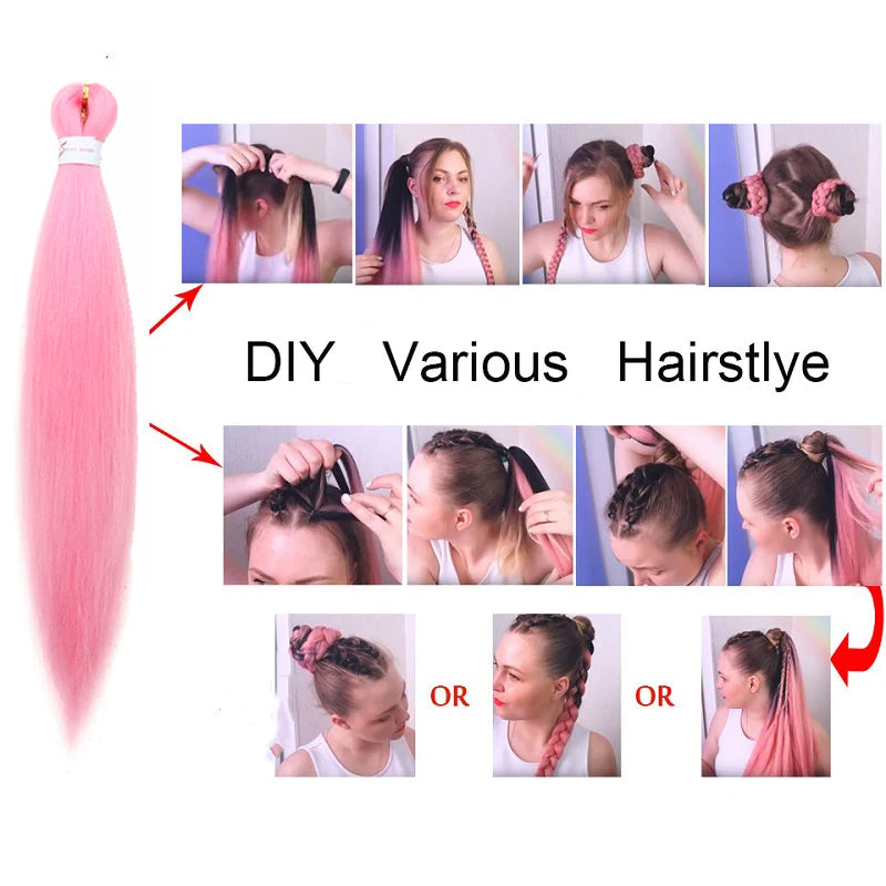 20-Inch Synthetic Braiding Hair for DIY Hairstyles and Costumes - 7