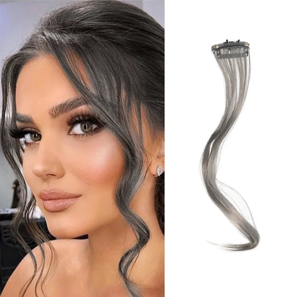 Clip-In Hair Bangs with Side Temples for Instant Volume