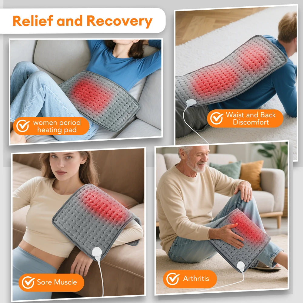 Electric Heating Pad for Back and Muscle Pain Relief with 9 Heat Levels - 12