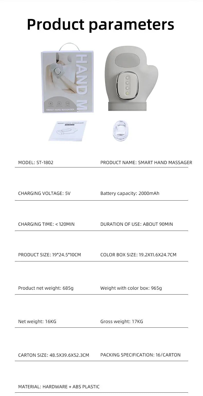 Electric Hand and Finger Massager with Deep Palm Kneading - 25