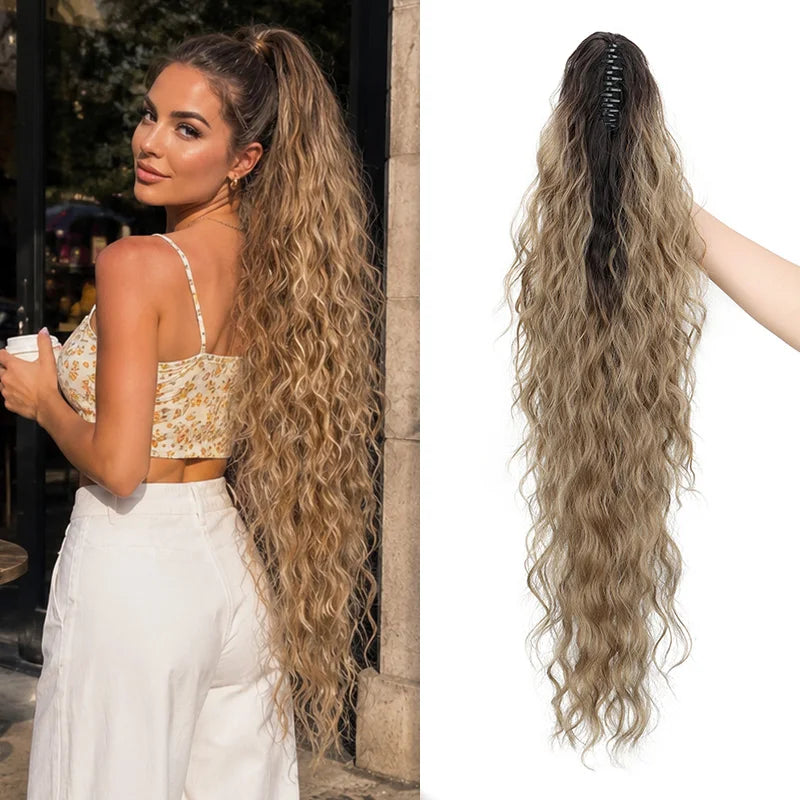 30-Inch Wavy Claw Clip Ponytail Extension