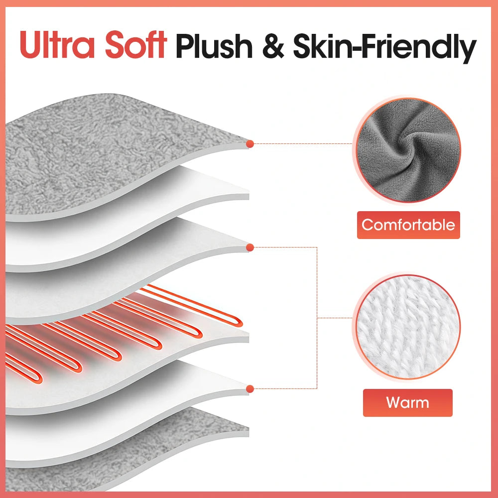 USB Heated Foot Warmer Mat for Office and Home Desk Use