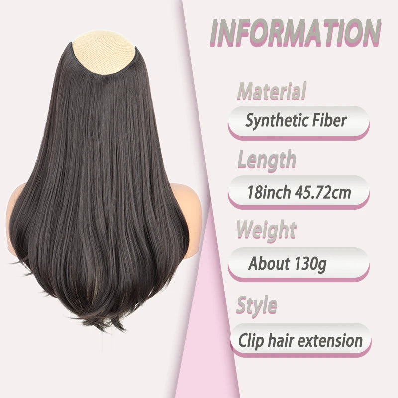 24-Inch V-Shaped Invisible Clip-In Hair Extensions