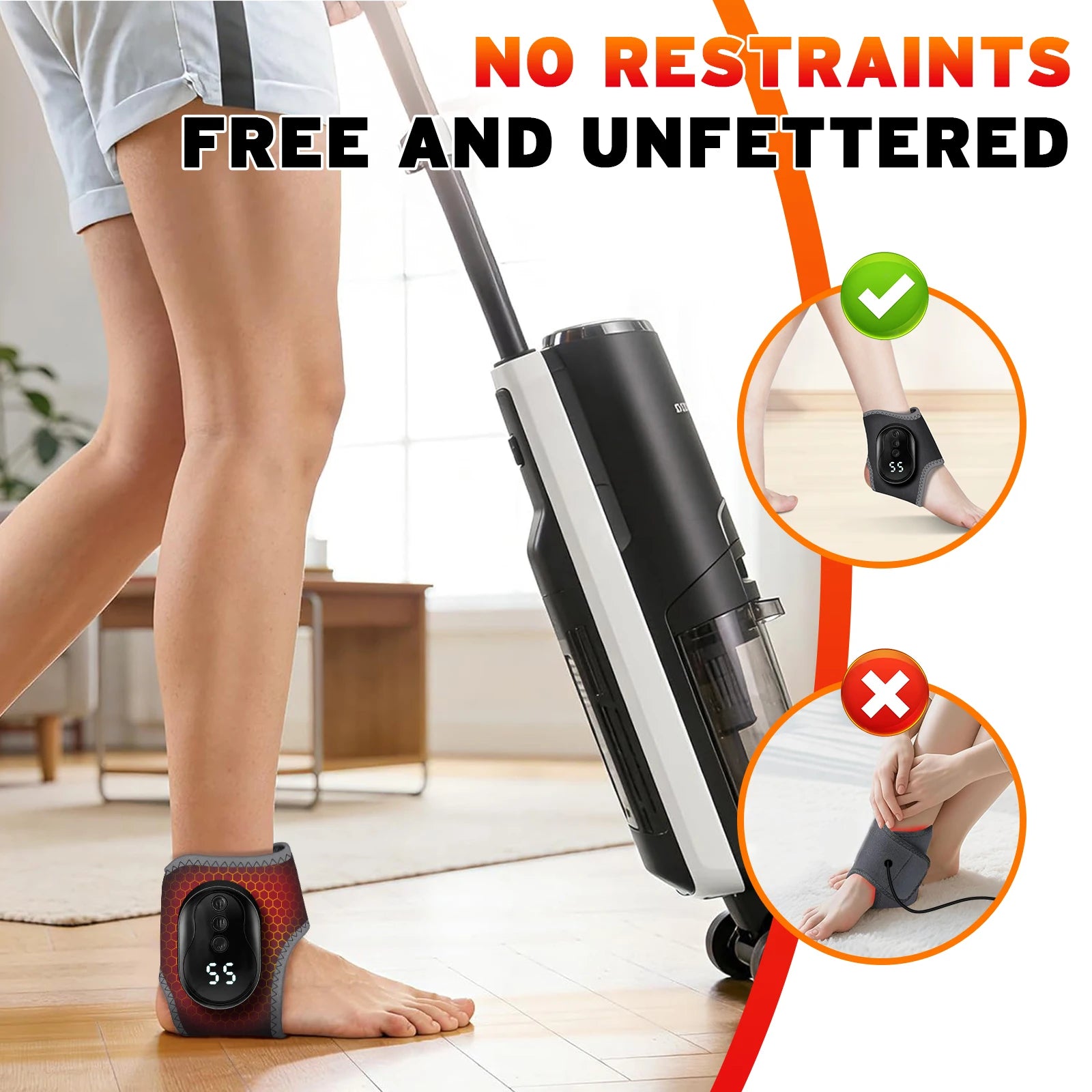 Vibration Massage Wrap for Ankle and Wrist Pain Relief - 10