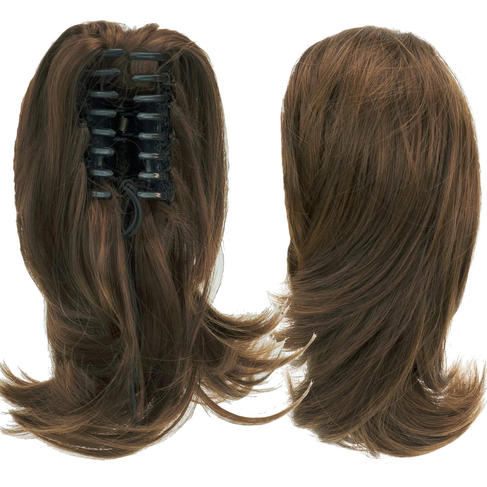 Short Straight Synthetic Claw Ponytail Hair Extension - 11
