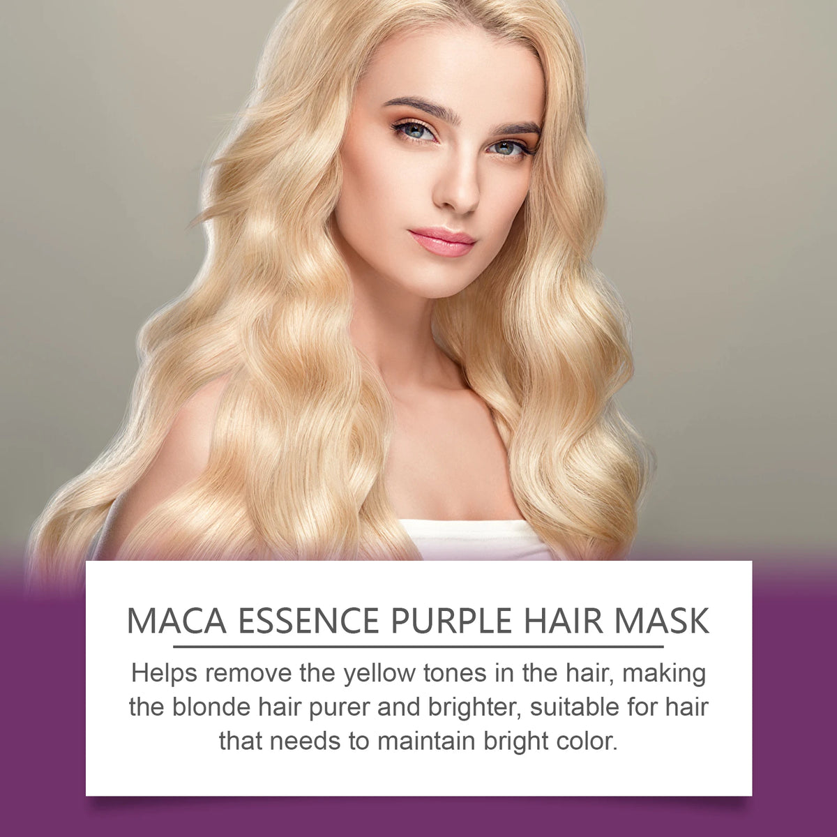 Purple Hair Mask and Shampoo Set for Blonde Hair Color Protection