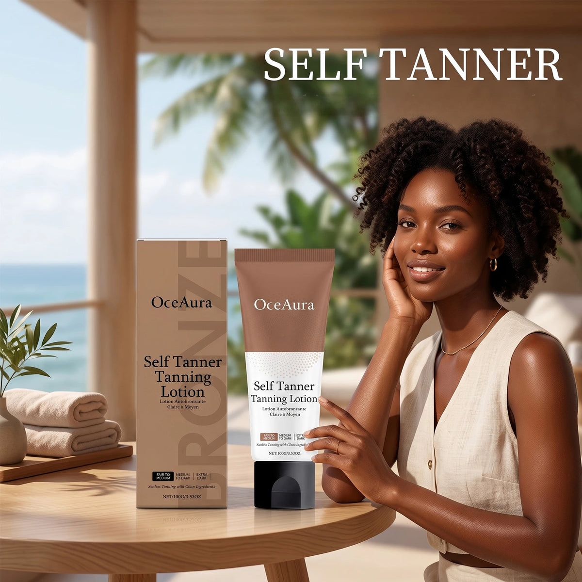 Gradual Sunless Tanning Lotion for a Natural Bronze Glow