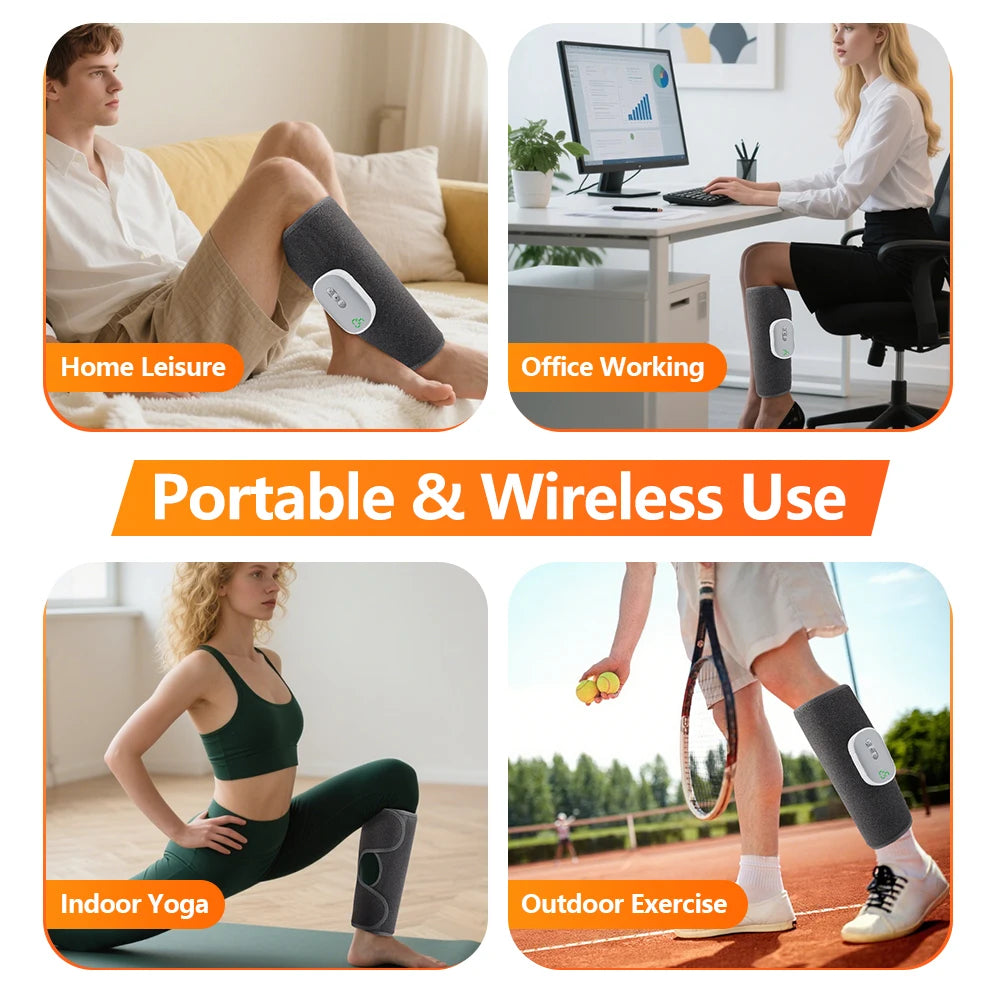 Wireless Air Pressure Calf Massager for Leg Pain Relief and Recovery - 28