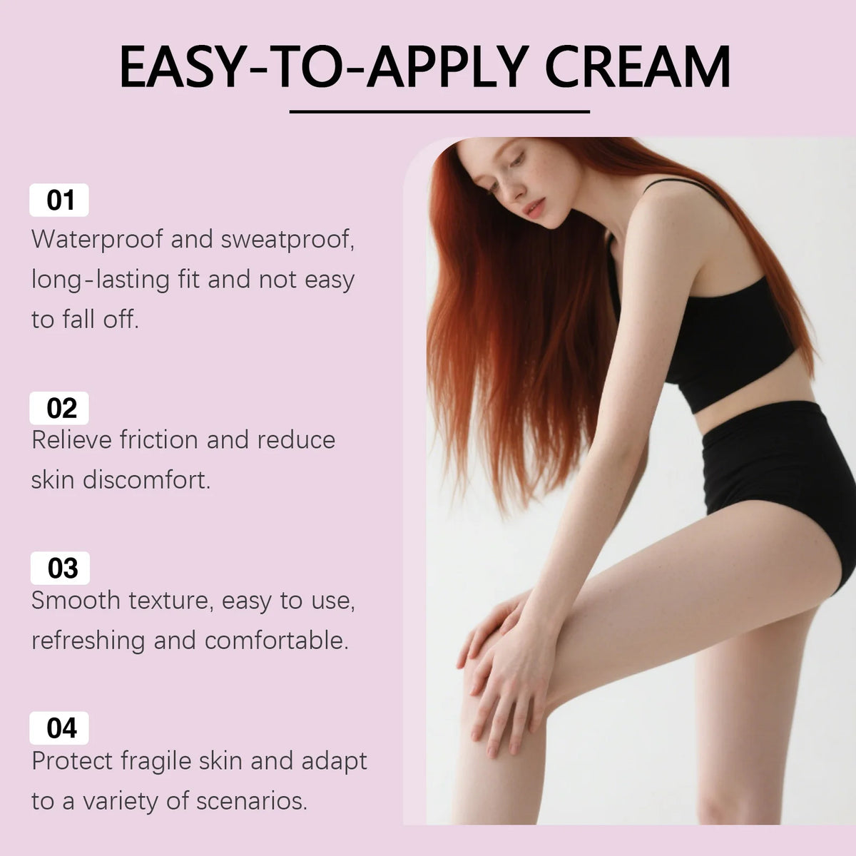 Anti-Chafe Thigh Balm Stick for Skin Protection and Friction Relief
