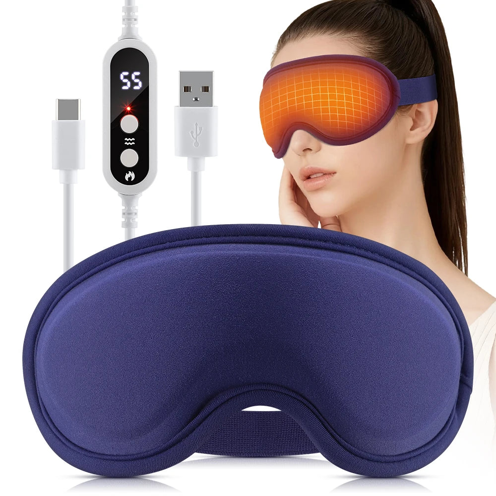 Heated Eye Massage Mask with Vibration for Stress Relief and Sleep - 20