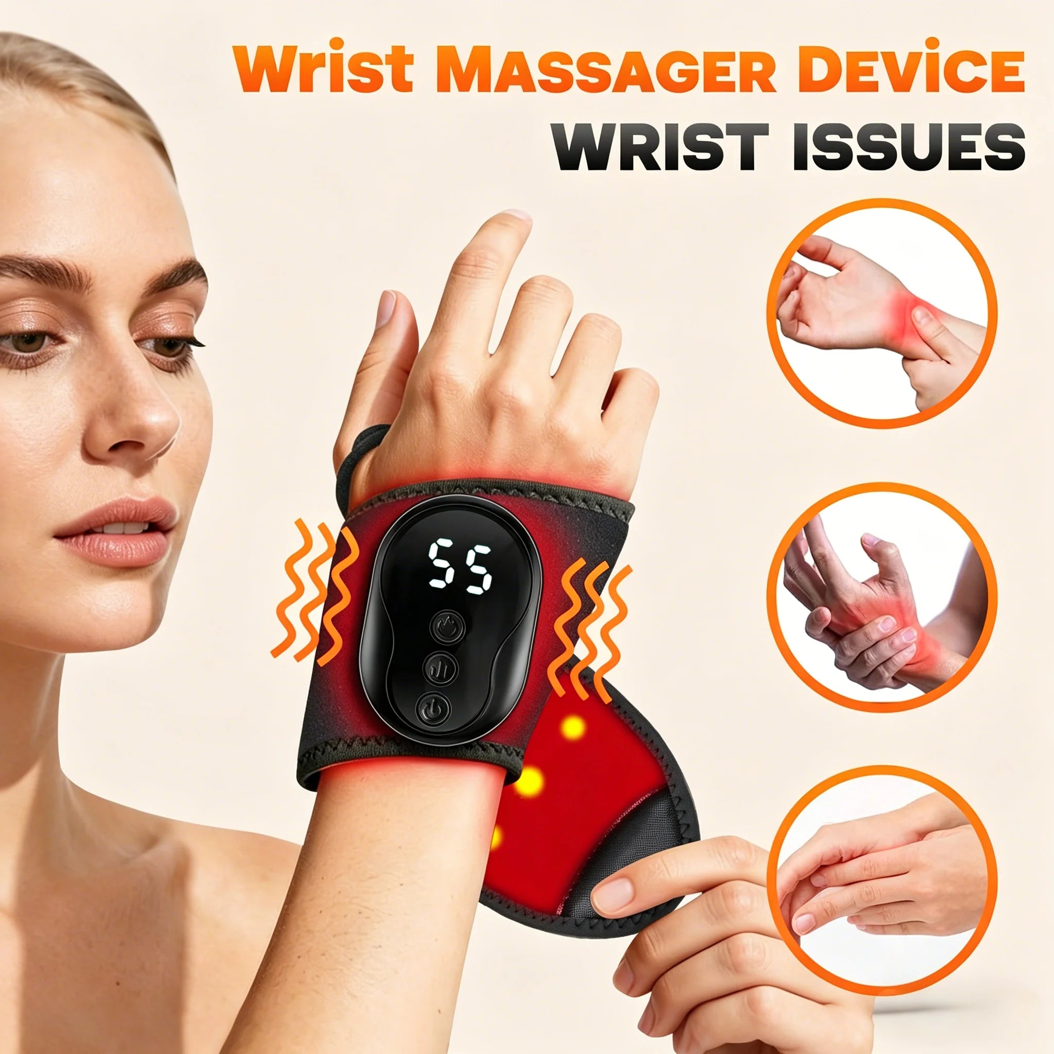 Vibration Massage Wrap for Ankle and Wrist Pain Relief - 12