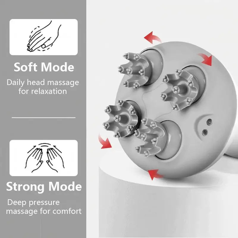Electric Scalp Massager for Stress Relief and Hair Care