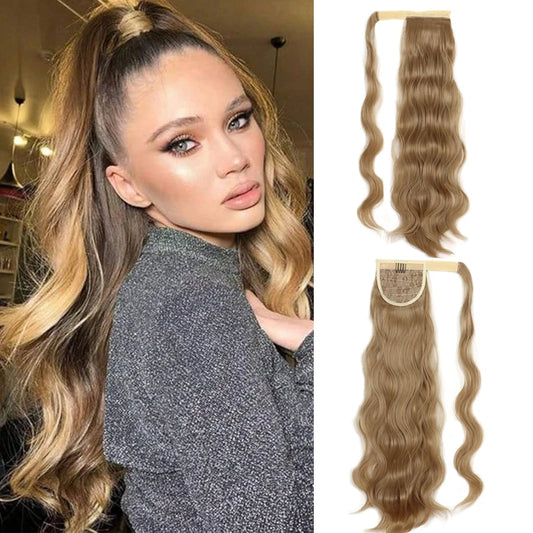 22-Inch Wavy Wrap-Around Ponytail Hair Extension