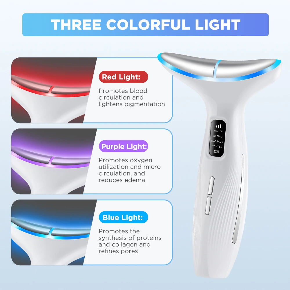 LED Facial and Neck Skin Tightening and Rejuvenation Massager