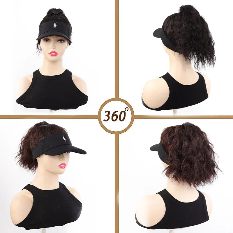 Synthetic Hair Baseball Cap Wig for Instant Styling