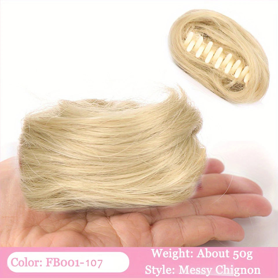 Synthetic Braid Hair Scrunchie for Instant Messy Bun Updos - 66