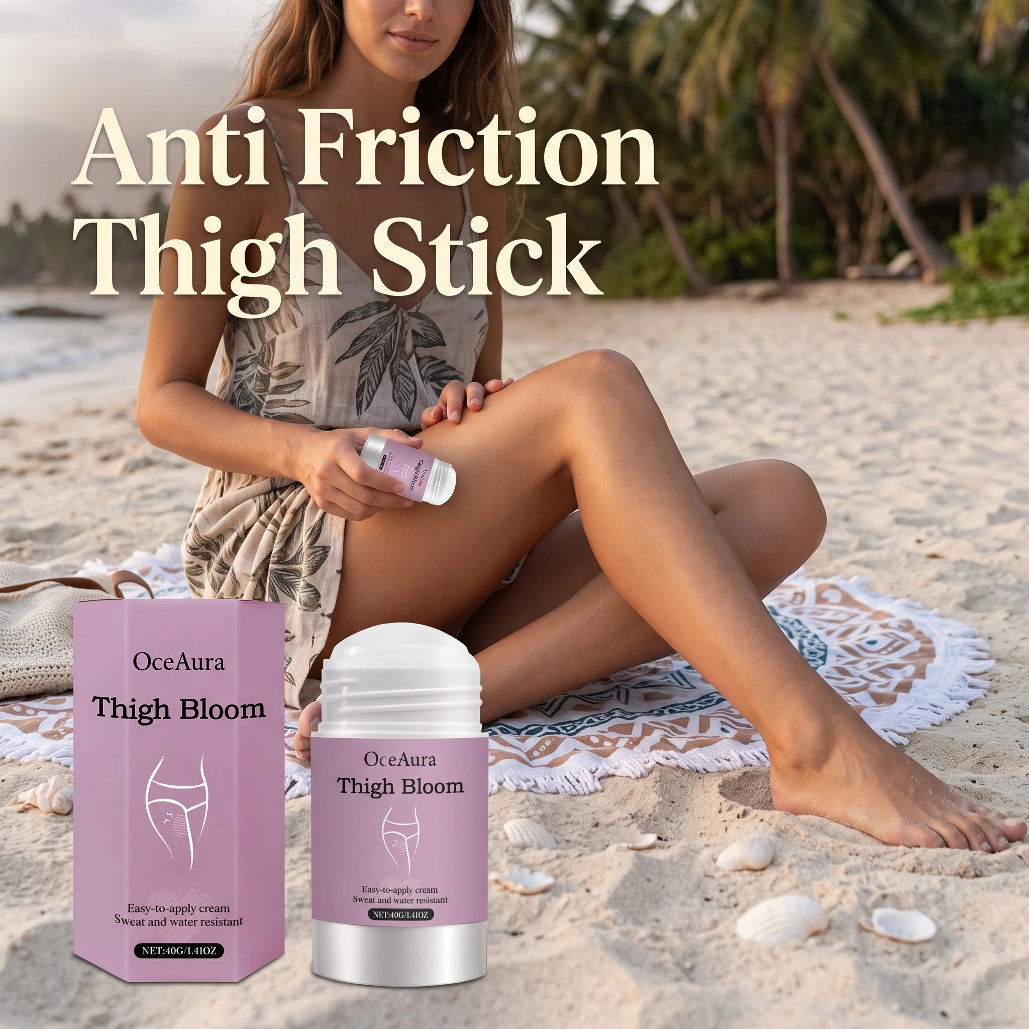 Anti-Chafe Thigh Balm Stick for Skin Protection and Friction Relief - 5