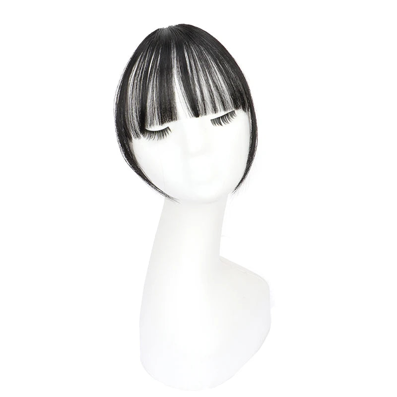 Clip-In Invisible Synthetic Hair Bangs for Instant Fringe Styling
