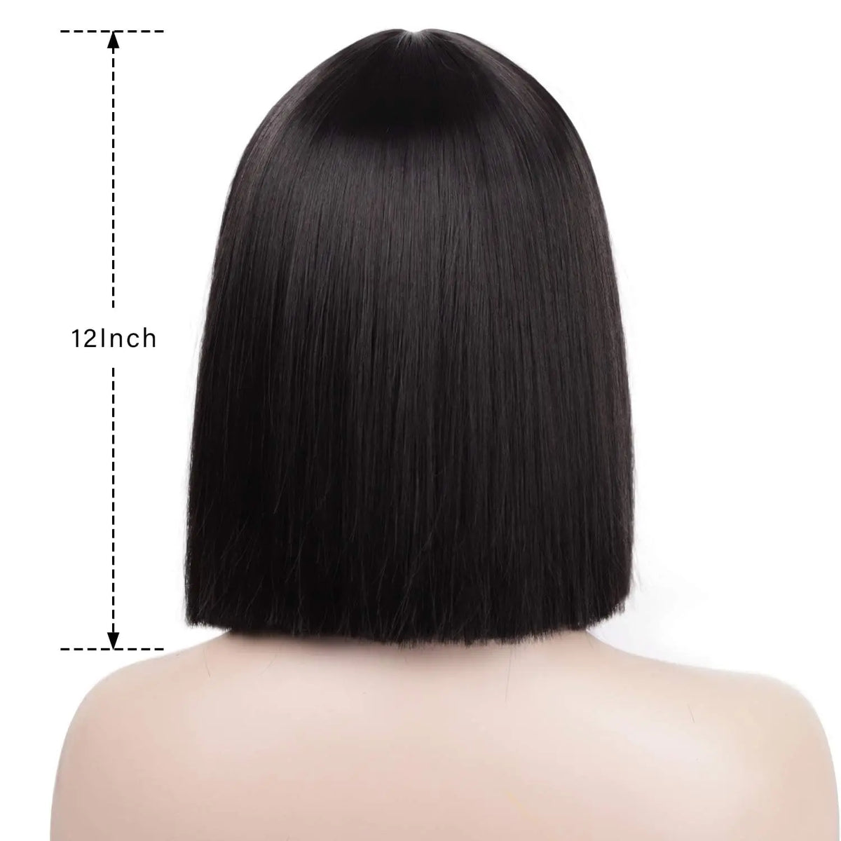 Short Straight Bob Wig with Bangs for Women Daily and Cosplay Wear