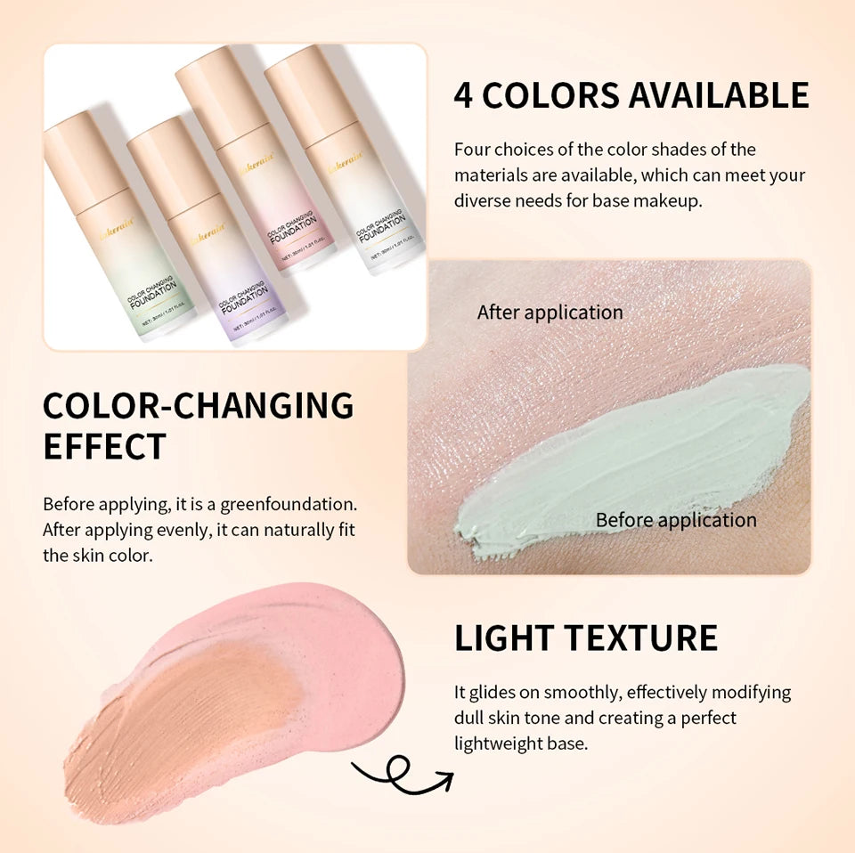 Color-Changing Liquid Foundation for Flawless Radiant Skin Coverage - 11