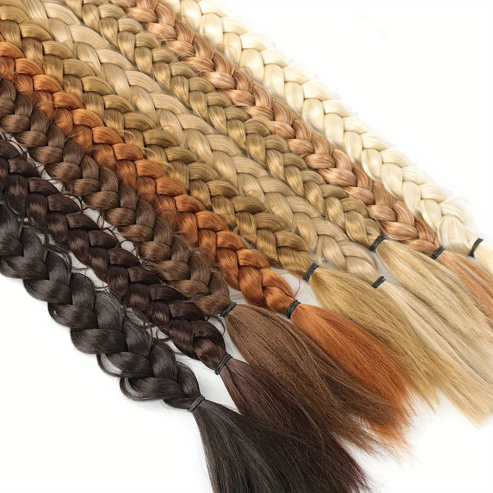 2-Piece Long Braided Ponytail Extensions for Daily Hair Styling