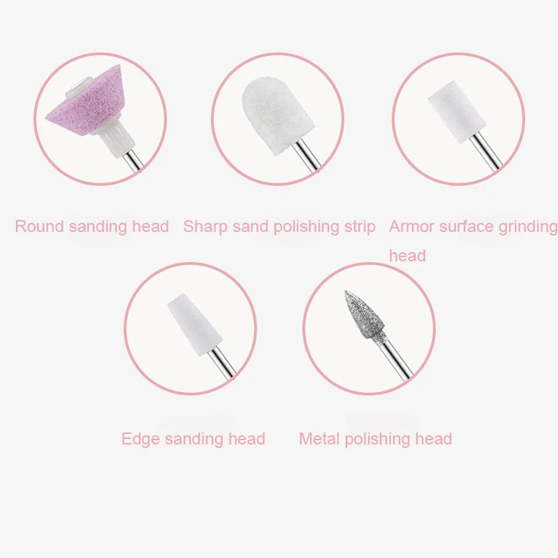 Professional Cordless Electric Nail File and Manicure Pedicure Drill Kit - 3
