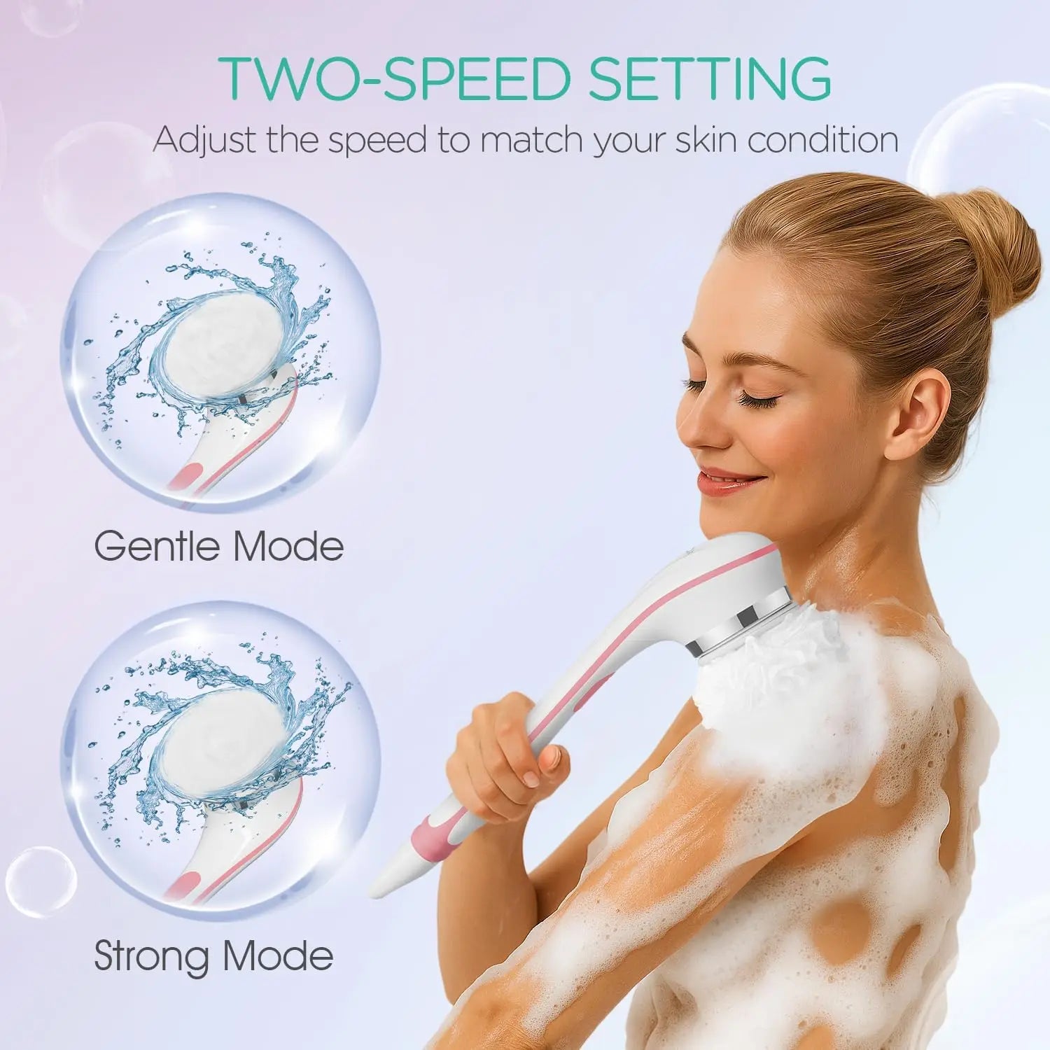 3-in-1 Electric Long Handle Body Brush for Deep Exfoliating and Cleaning - 5
