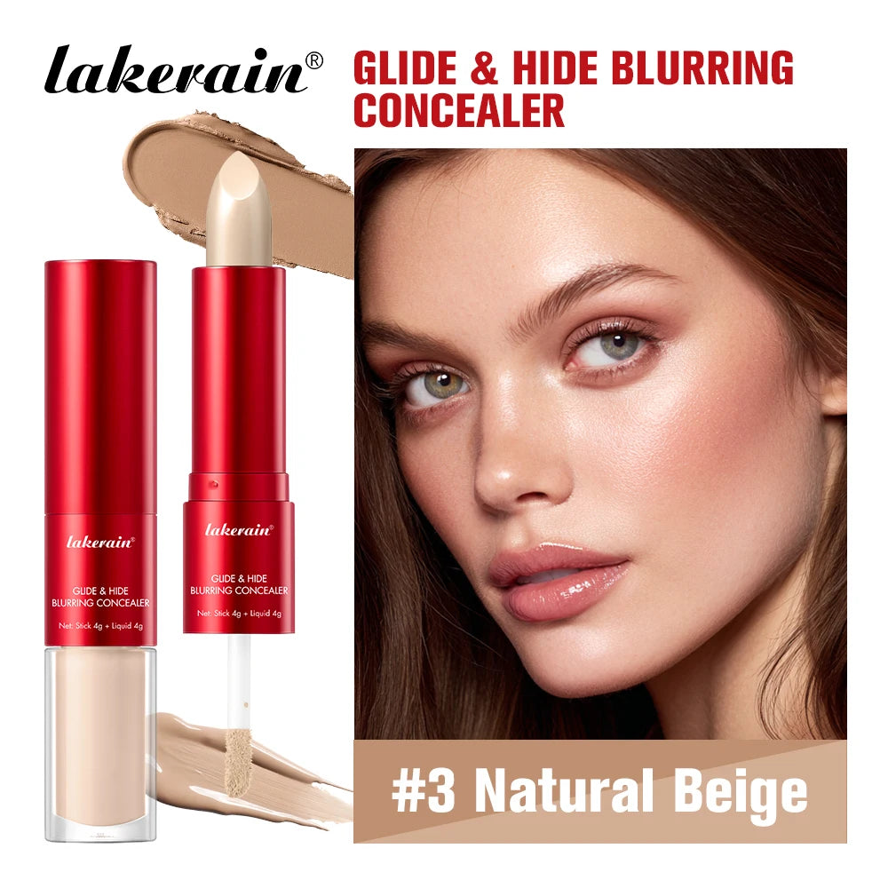 2-in-1 Blurring Concealer and Liquid Foundation for Flawless Full Coverage - 22